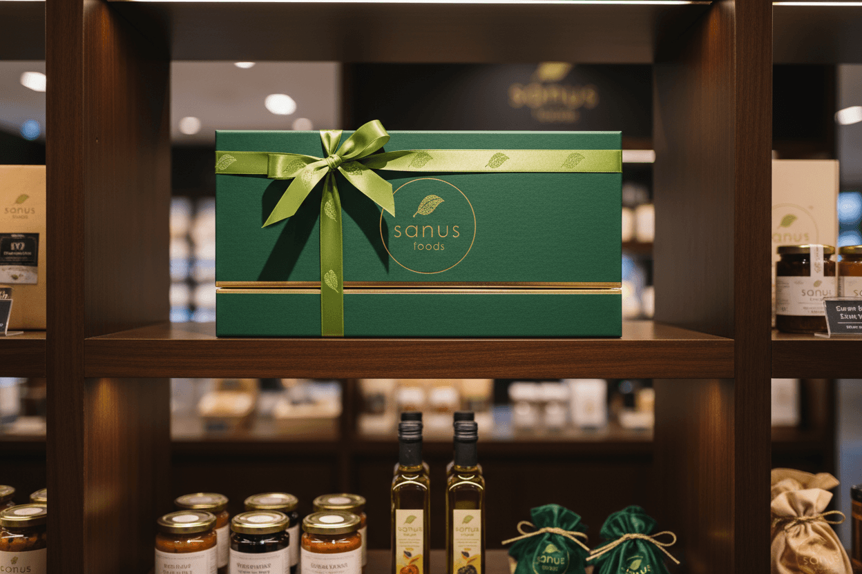 Gift packaging concept with minimalist visual design