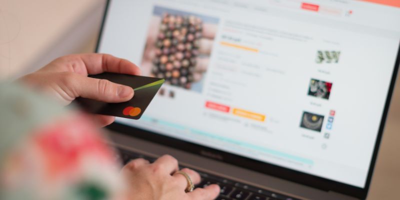 A customer shopping online