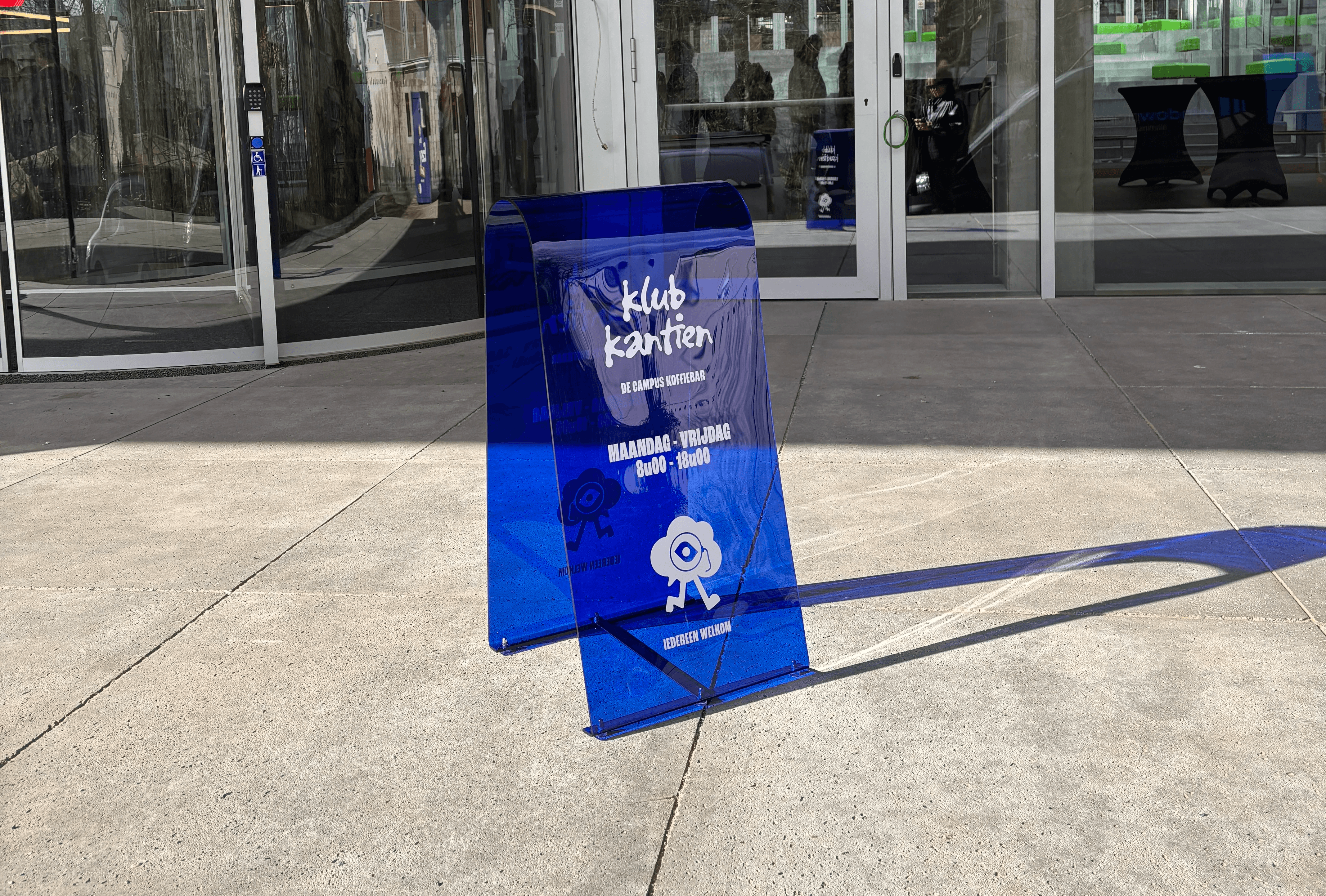Opening Klub Kantien Arteveldehogeschool stoepbord