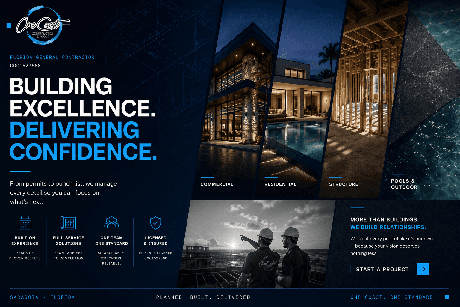 Website homepage composition