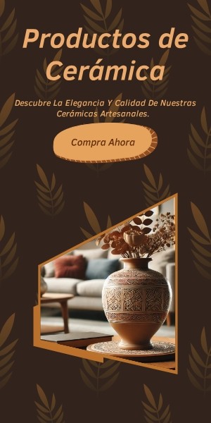 Ceramic product banner by the AI design generator