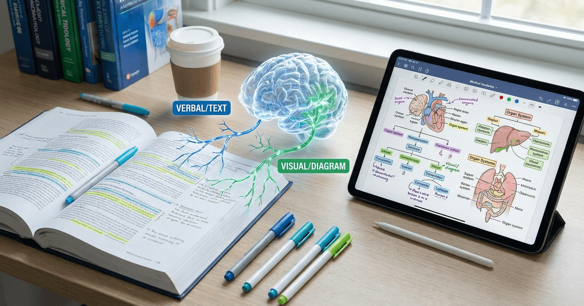 Cover: Dual Coding for Medical Students: How to Combine Text and Diagrams for Better Recall