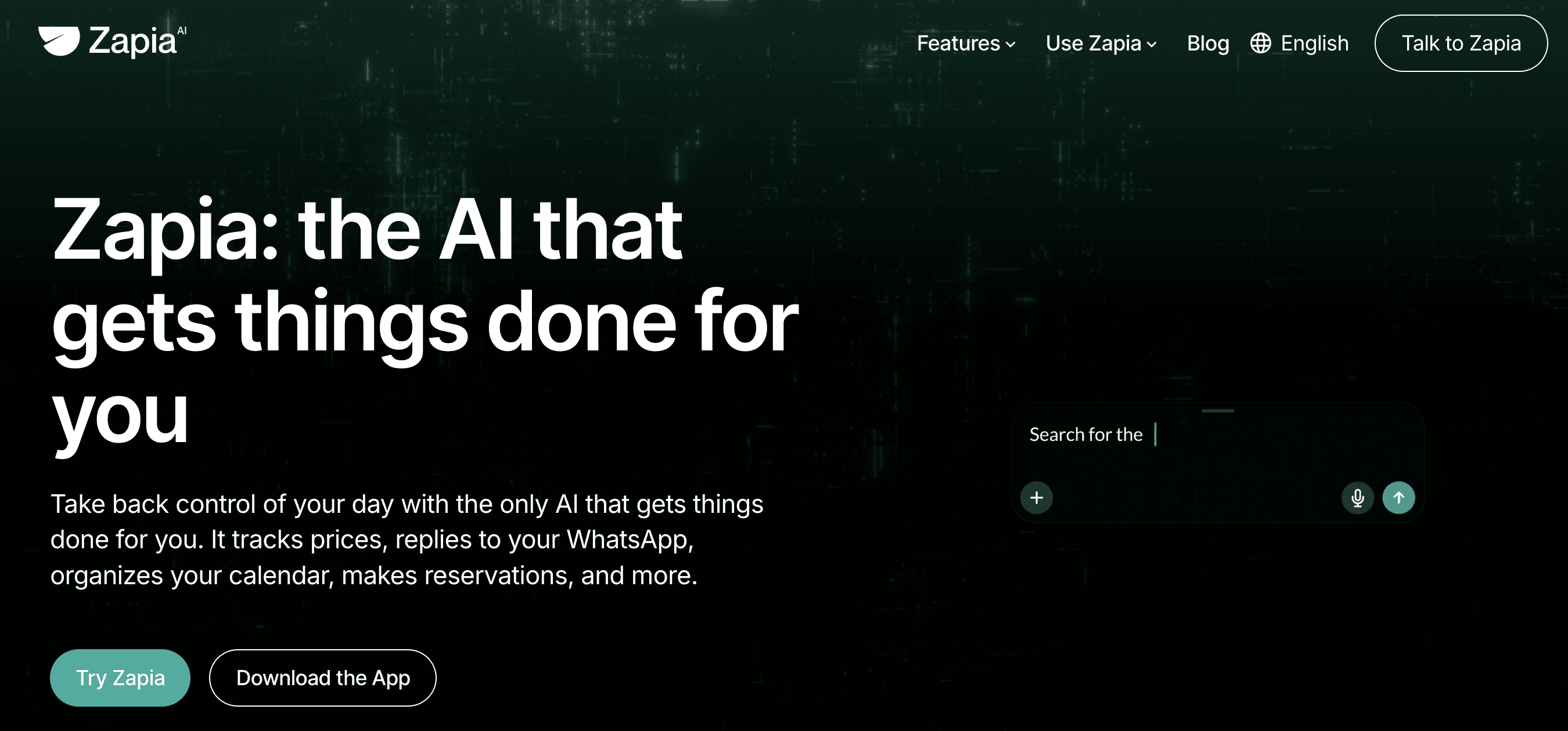 Zapia AI Assistant