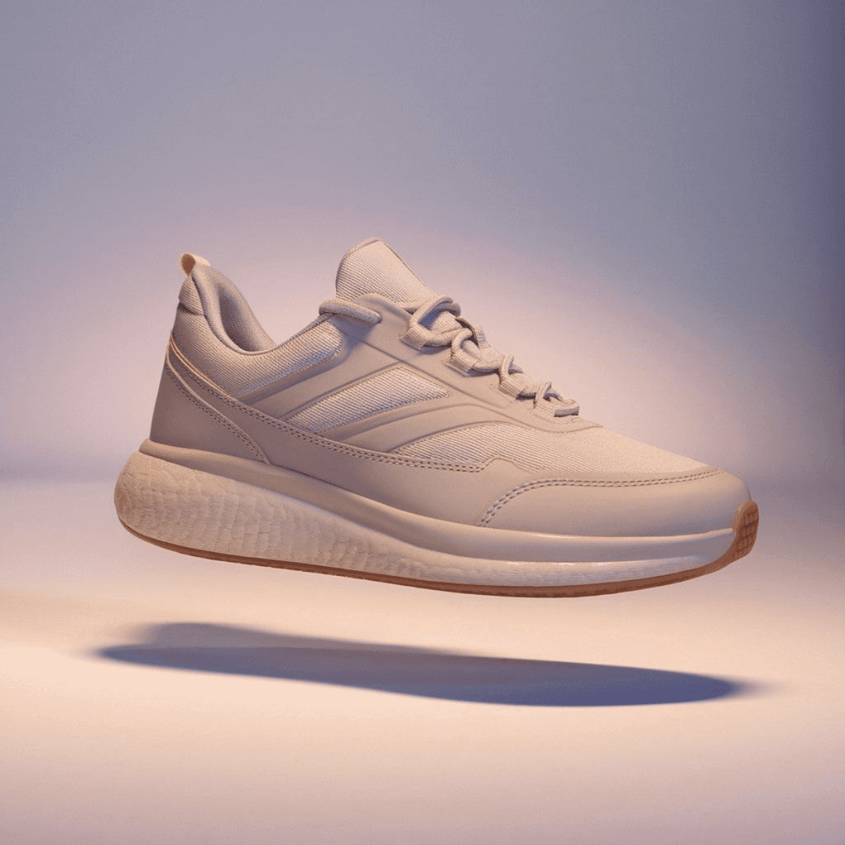 Beige Corbell Soft Step women’s sneaker with cushioned sole and lace-up design.