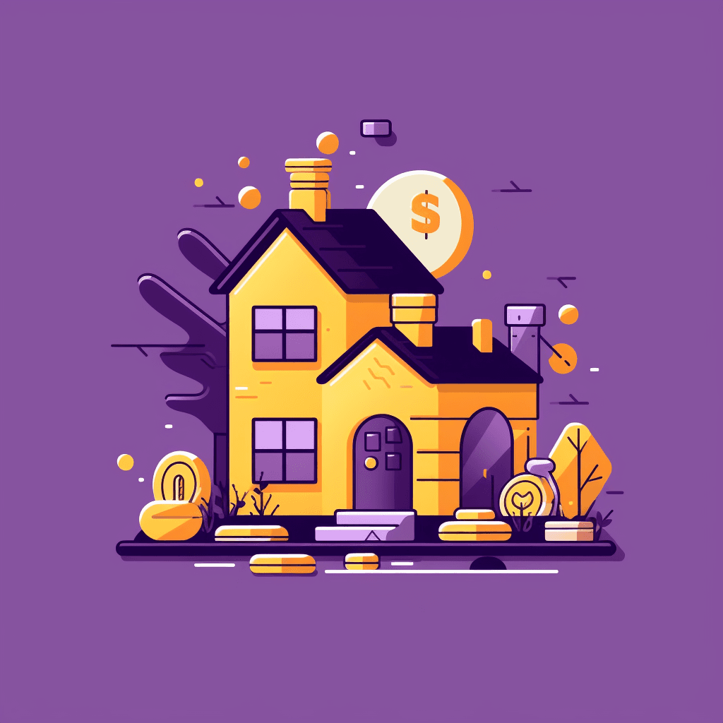 A vibrant and colorful image of a house.