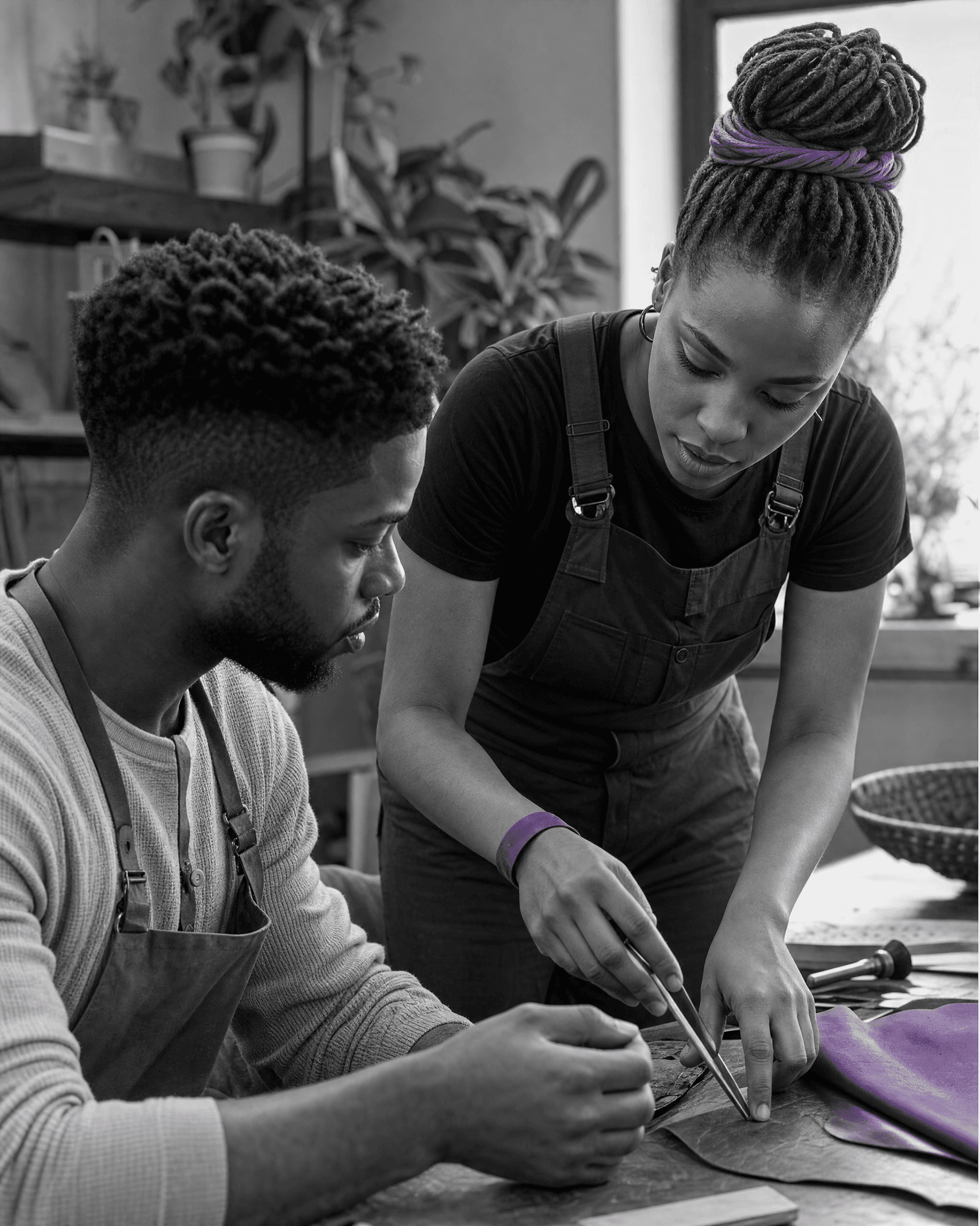 Volunteer mentoring and supporting a community member.