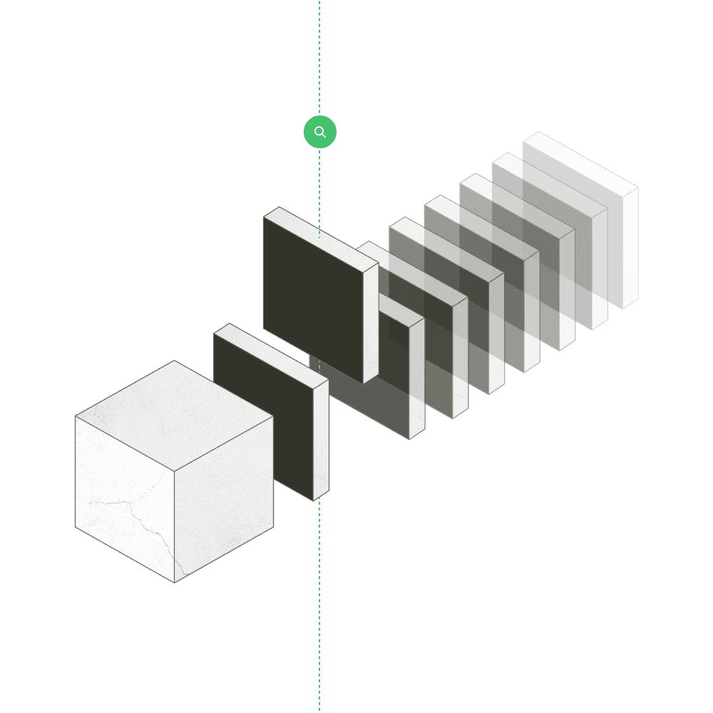 Isometric Block Divided