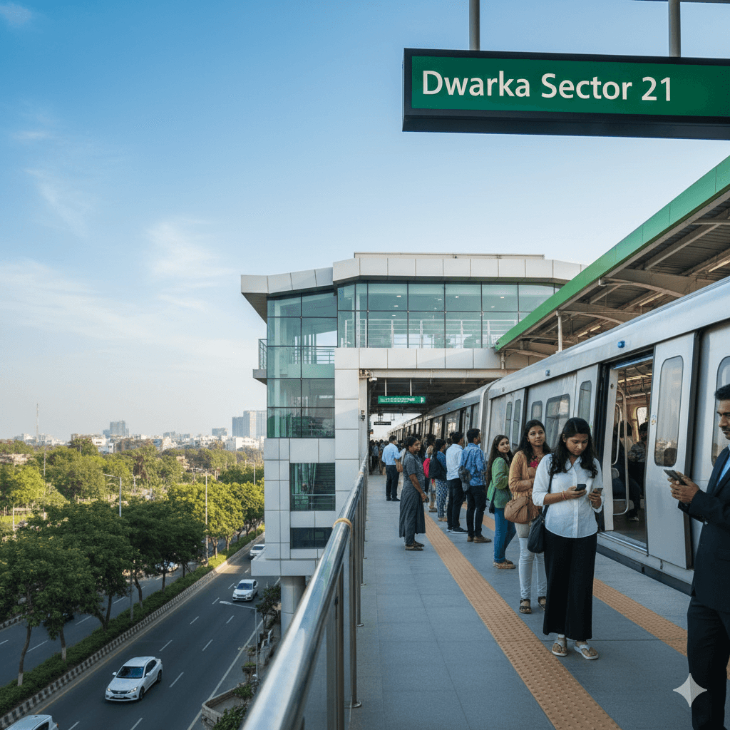 Modern metro station near M3M Sector 109, easy public transit in Gurgaon