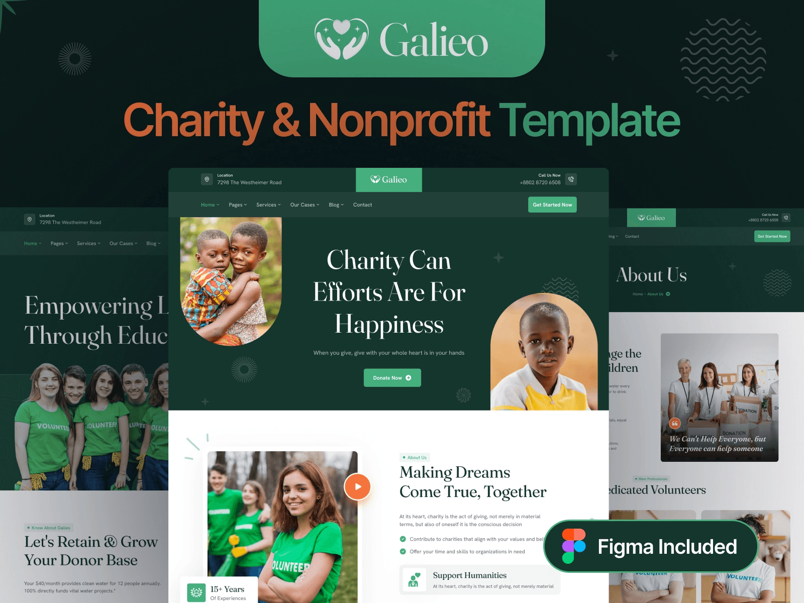 Top 8 Non-Profit Website Templates - Galieo