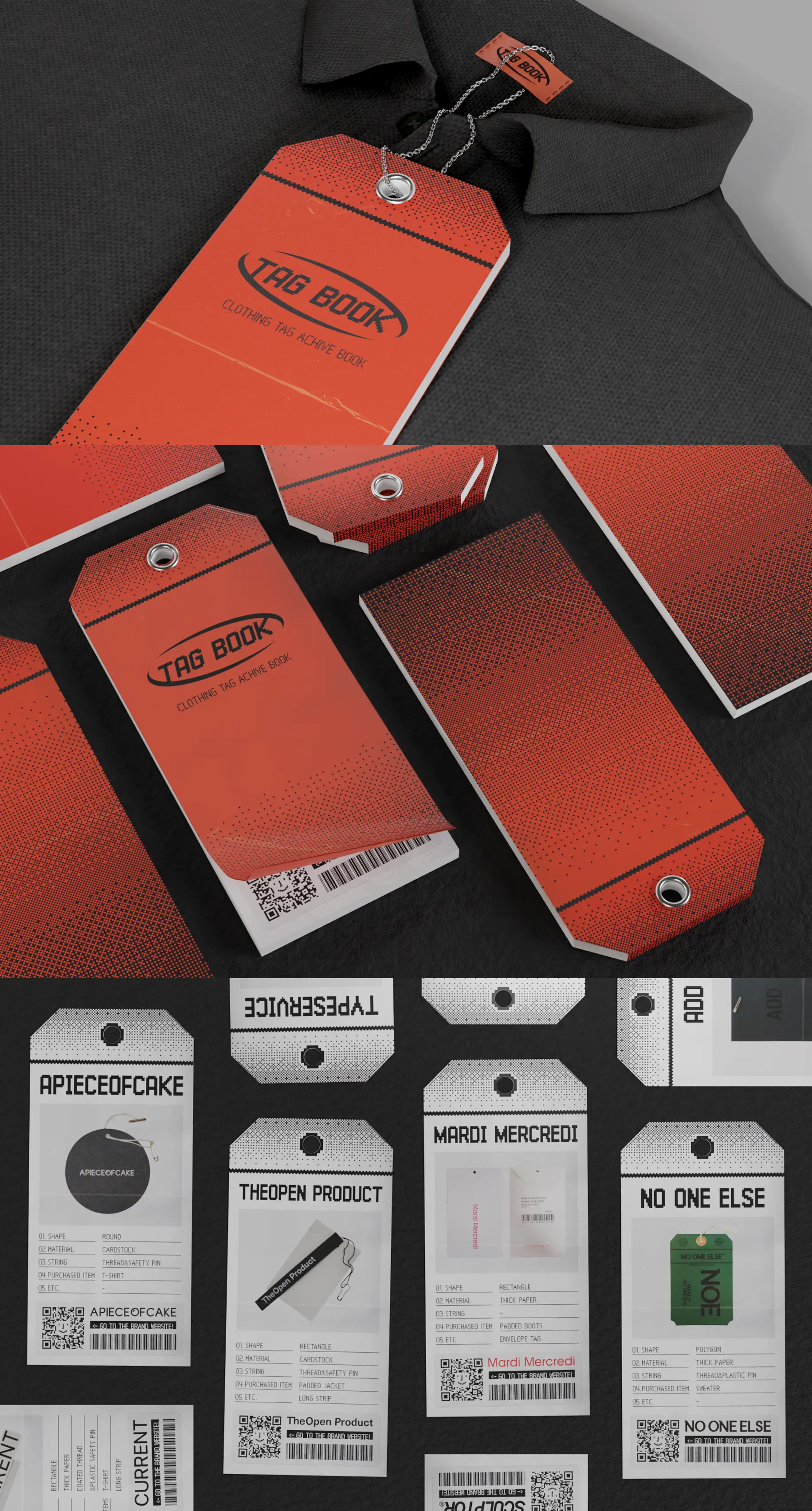타이포그래피와 그래픽 요소로 구성한 TAG BOOK