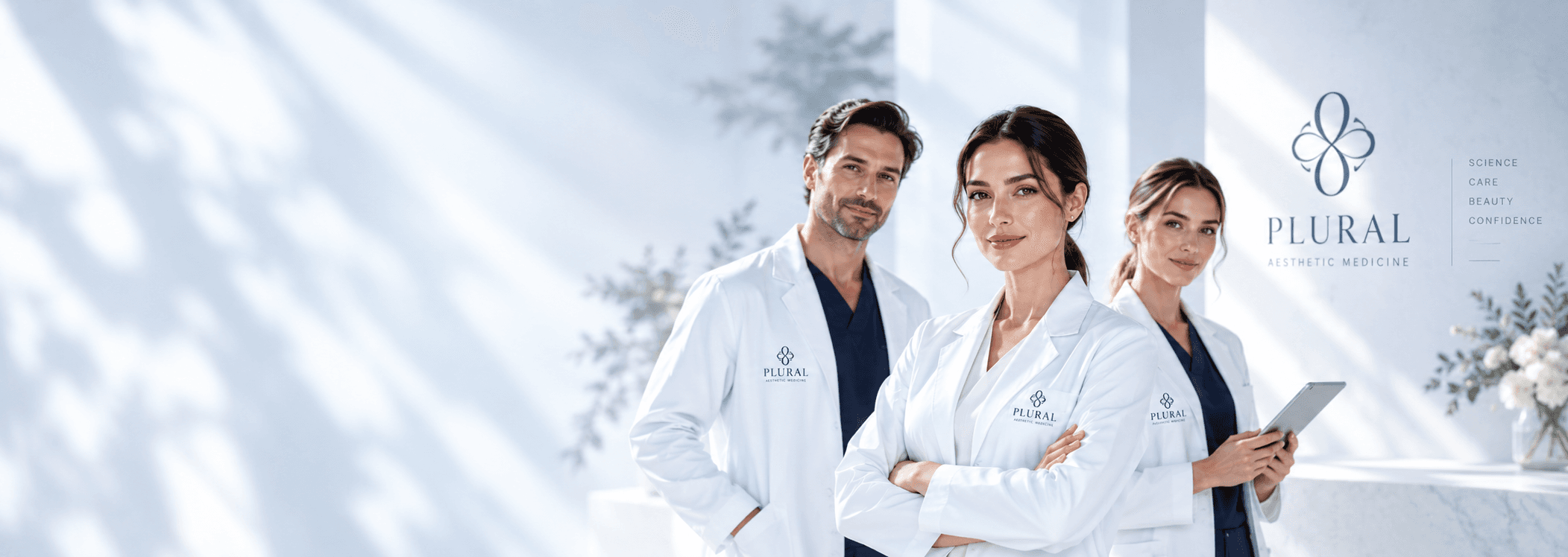 PLURAL providers in white coats