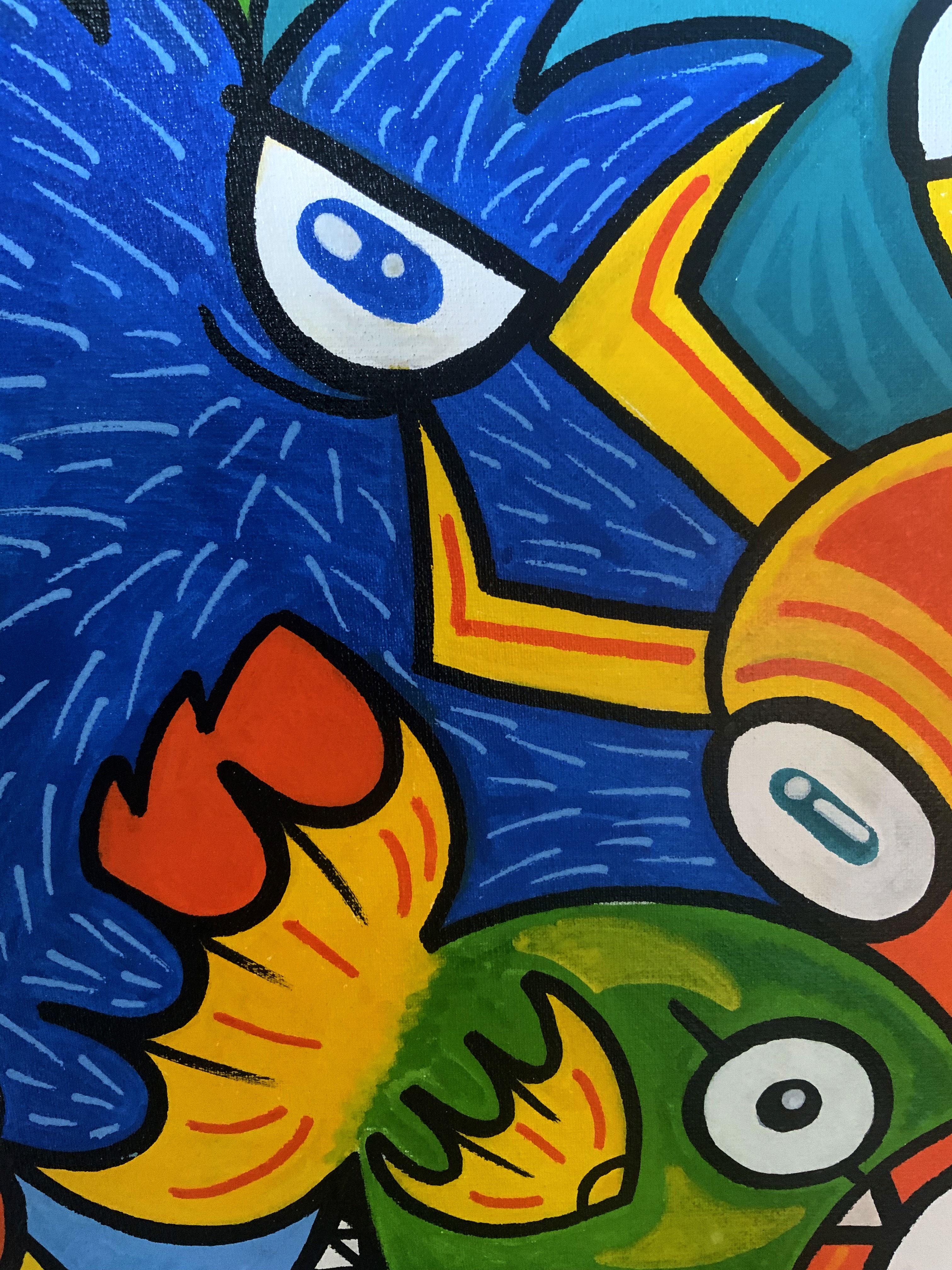Loups de mer. Detail wolf