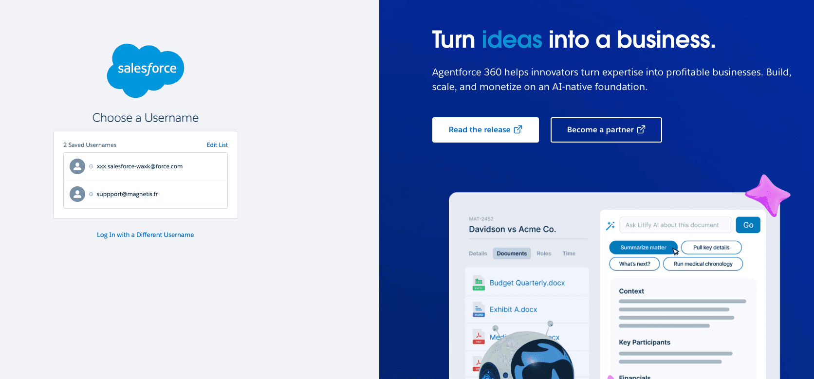 Connexion Salesforce