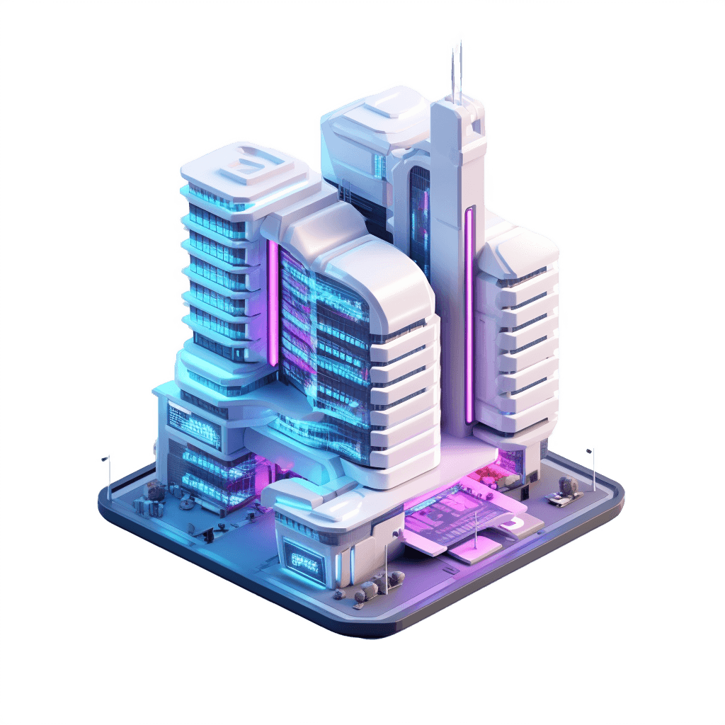 Futurstic city 3d icon