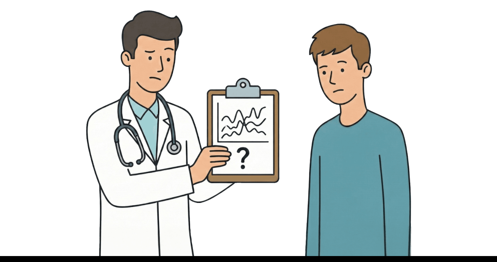 Showing unclear abnormalities on routine tests