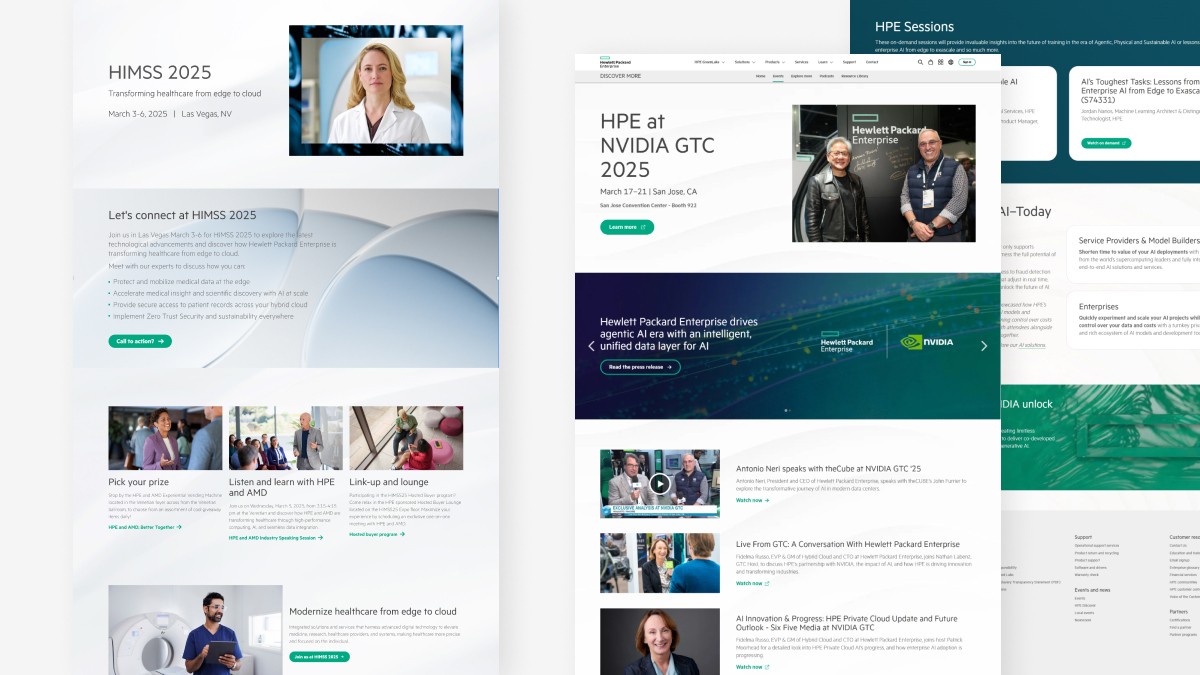Screenshot of HPE Labs web page audit
