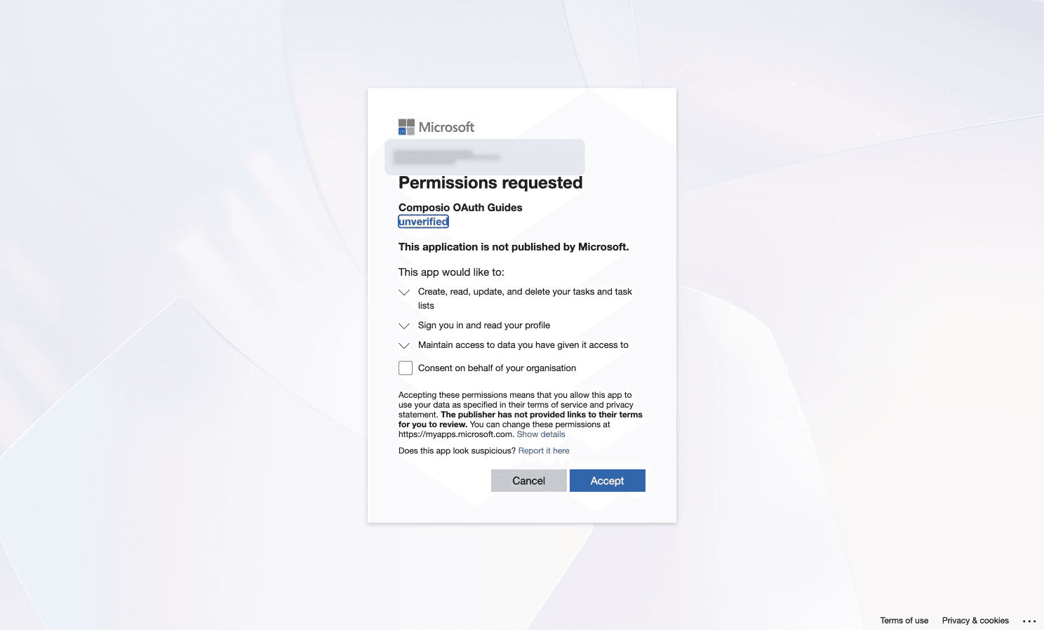 Microsoft To Do task permission review
