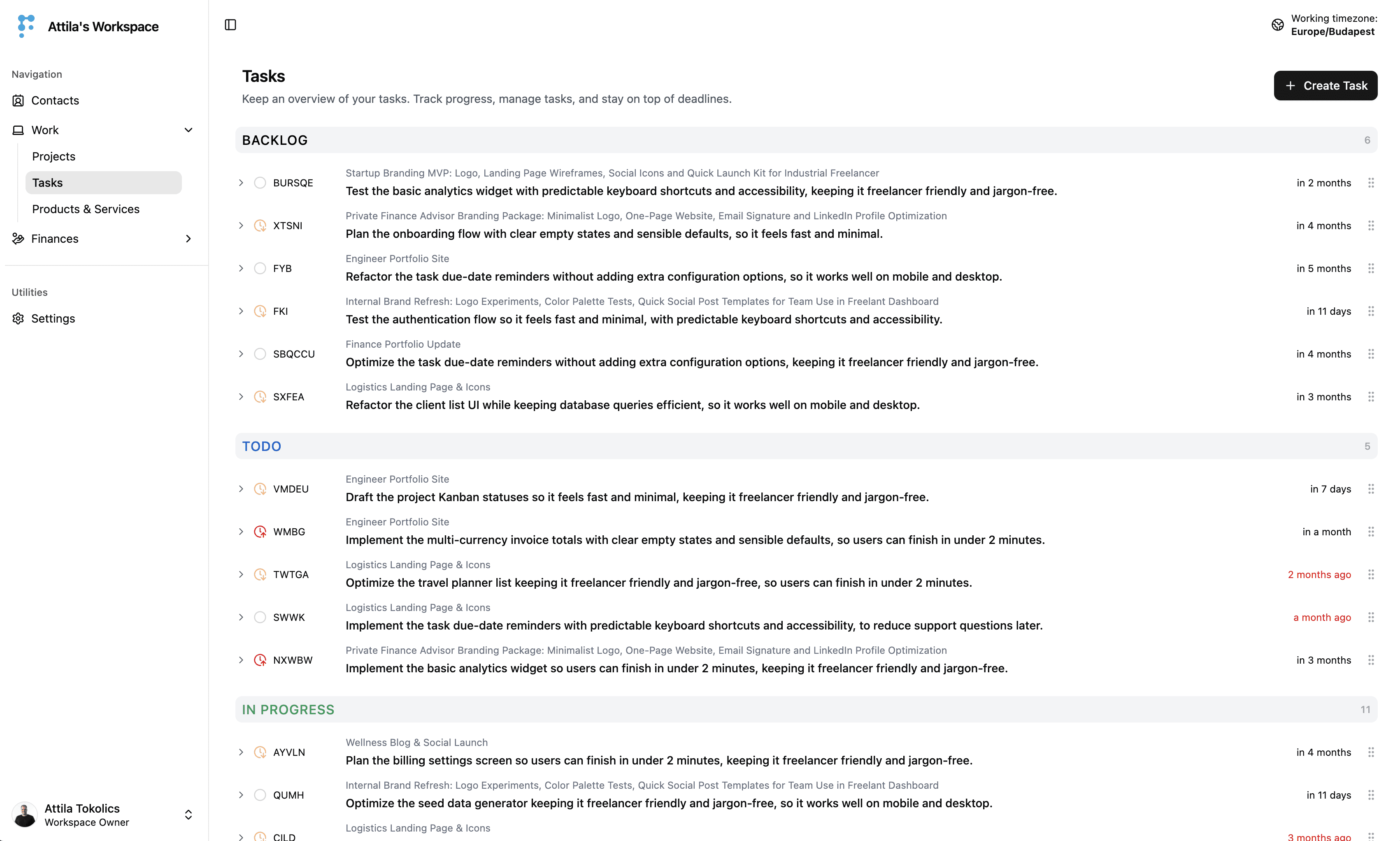 software dashboard image
