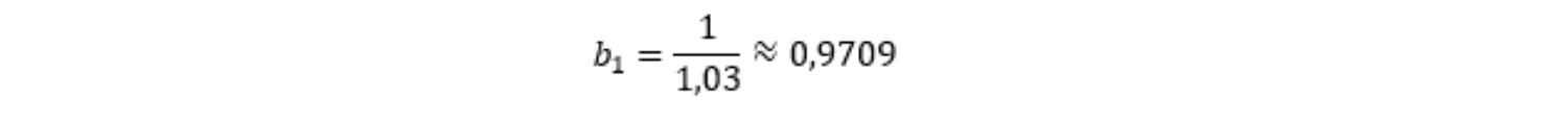 Exemple - maturité 1 - facteur d'actualisation