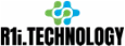 A green and blue interlocking pixelated "S" icon above the bold, black capital letters "R1i.TECHNOLOGY".