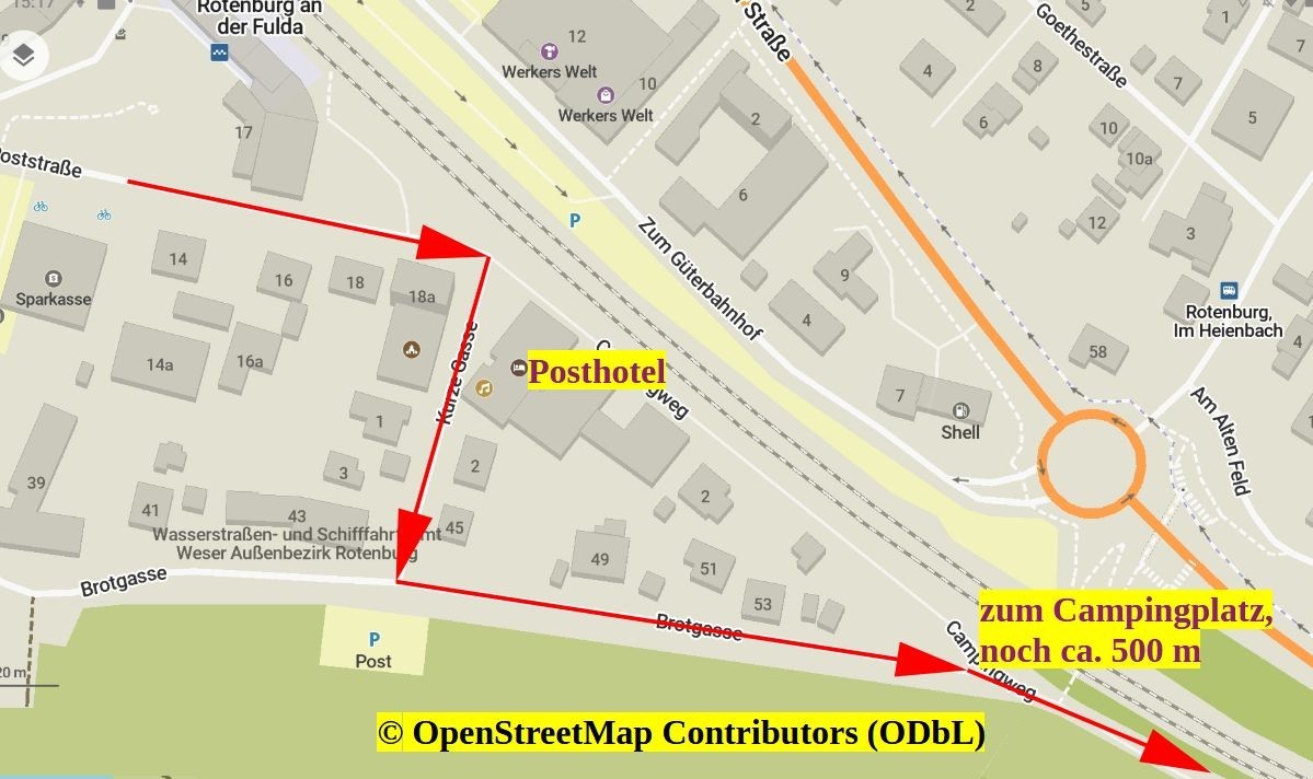 Screenshot der Route auf Google Maps