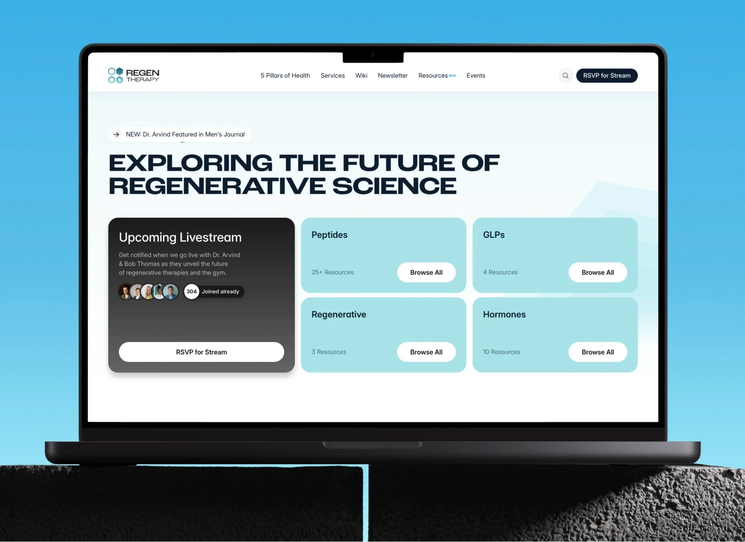 Regen Therapy - Full brand build from the ground up - website, identity, content, and strategy