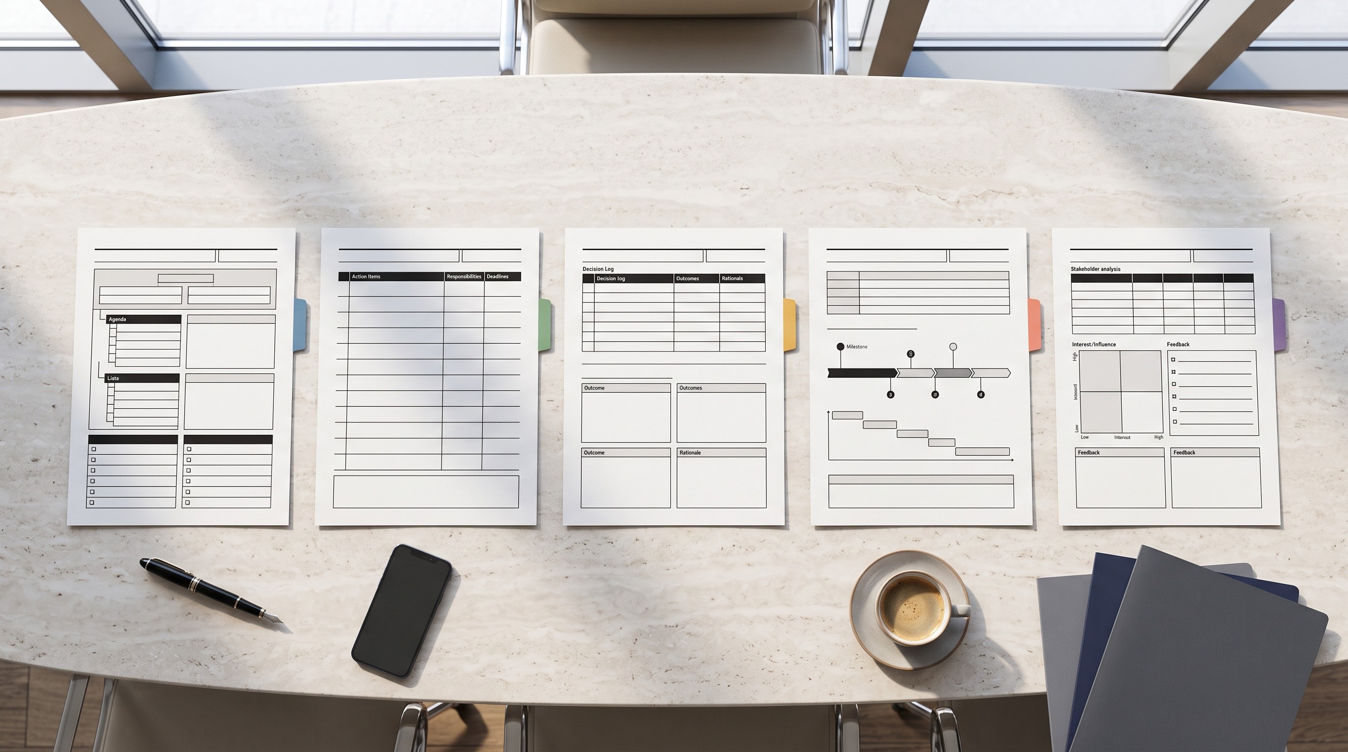 Comparison of meeting note templates for consulting client work