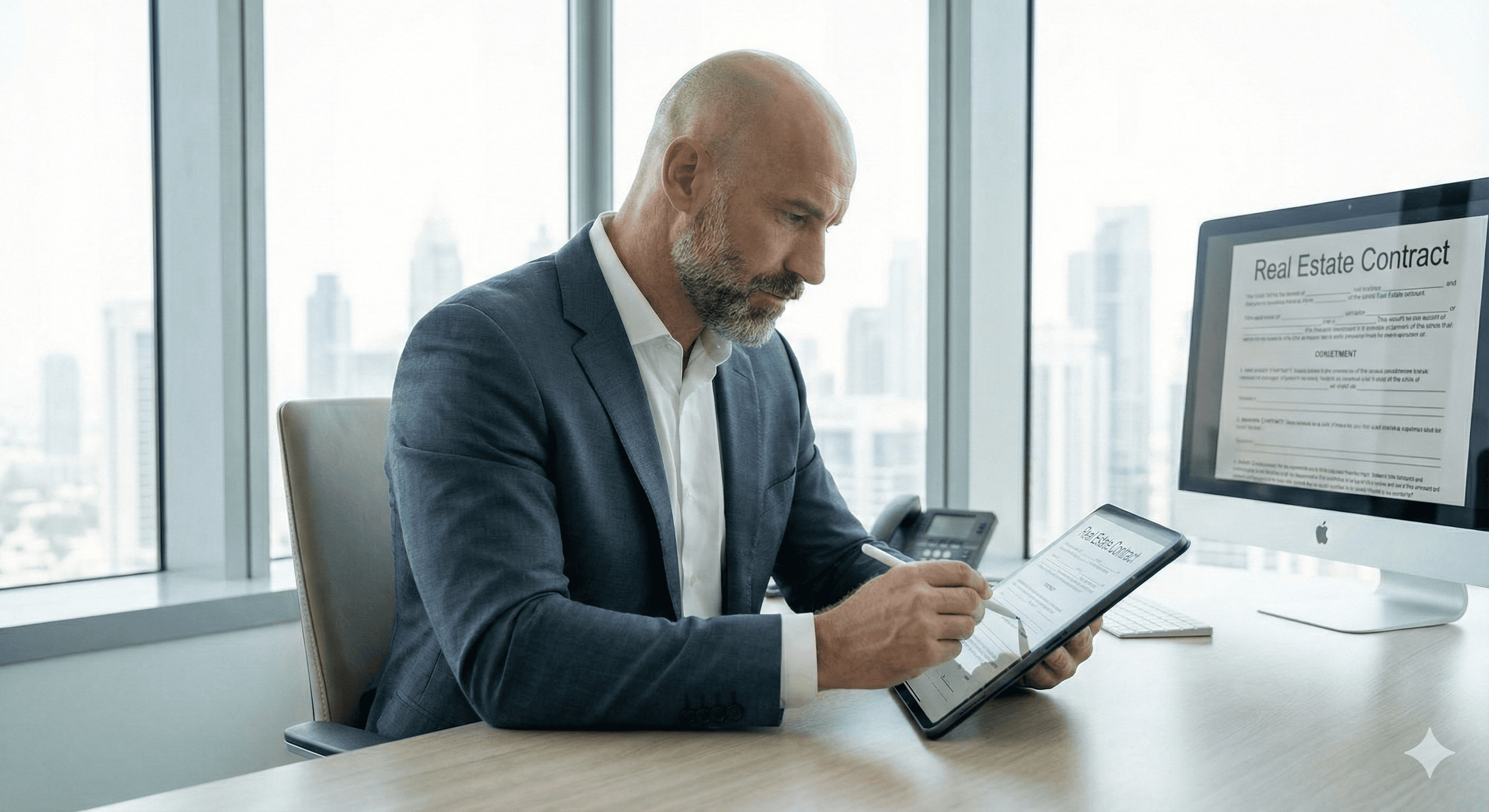 Real estate agent verifying transaction details to prevent wire fraud