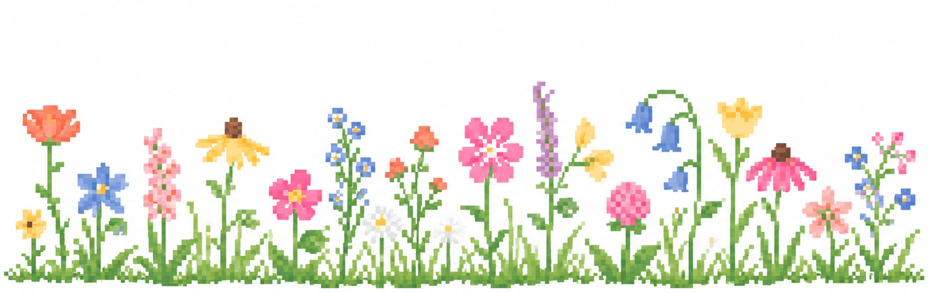 pixel flower field