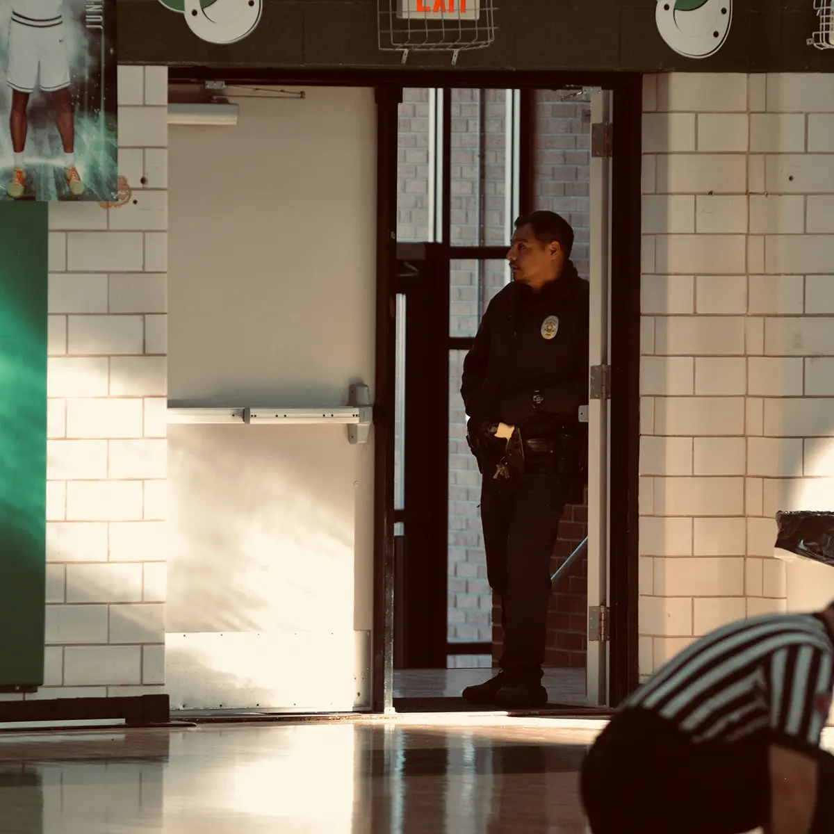 Security access control system at a licensed preschool entrance