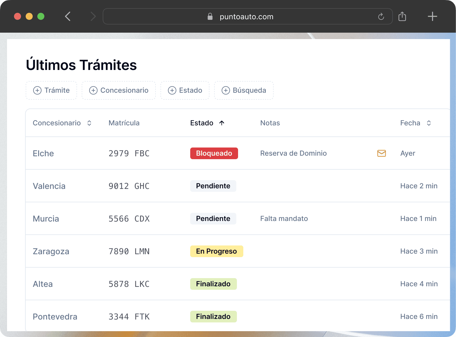 Screenshot of Notion template