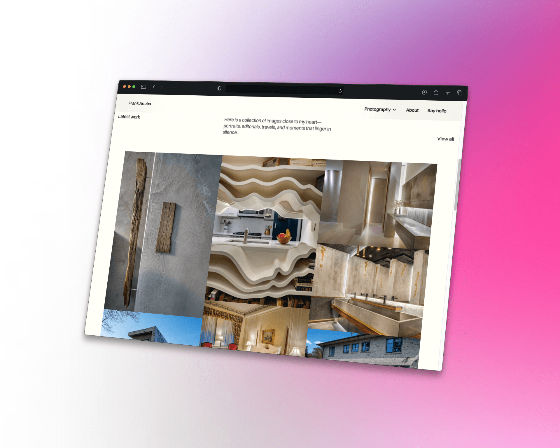 Frank Landingpage UI