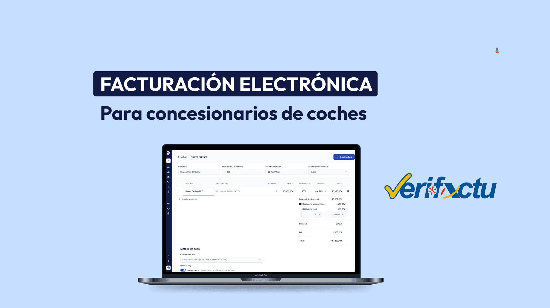 Electronic invoicing for car dealerships - Verifactu