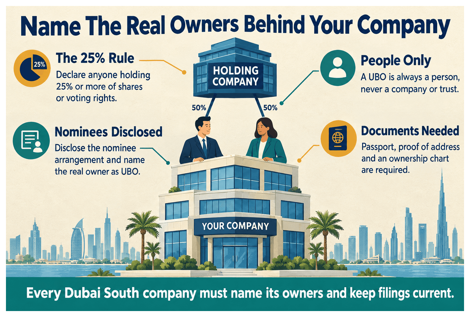 Infographic: What Is UBO Disclosure and Who Must Declare It in Dubai South