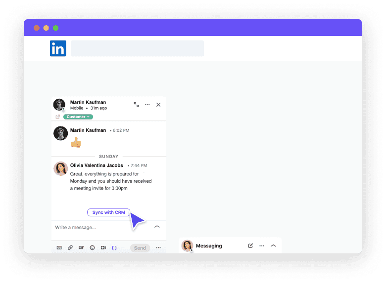 LinkedIn CRM Integration | Breakcold