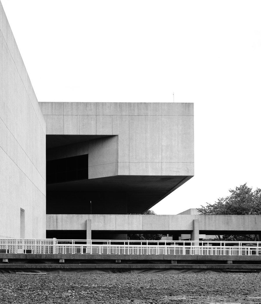 Concrete museum facade