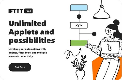 IFTTT's paywal present illustrations concept