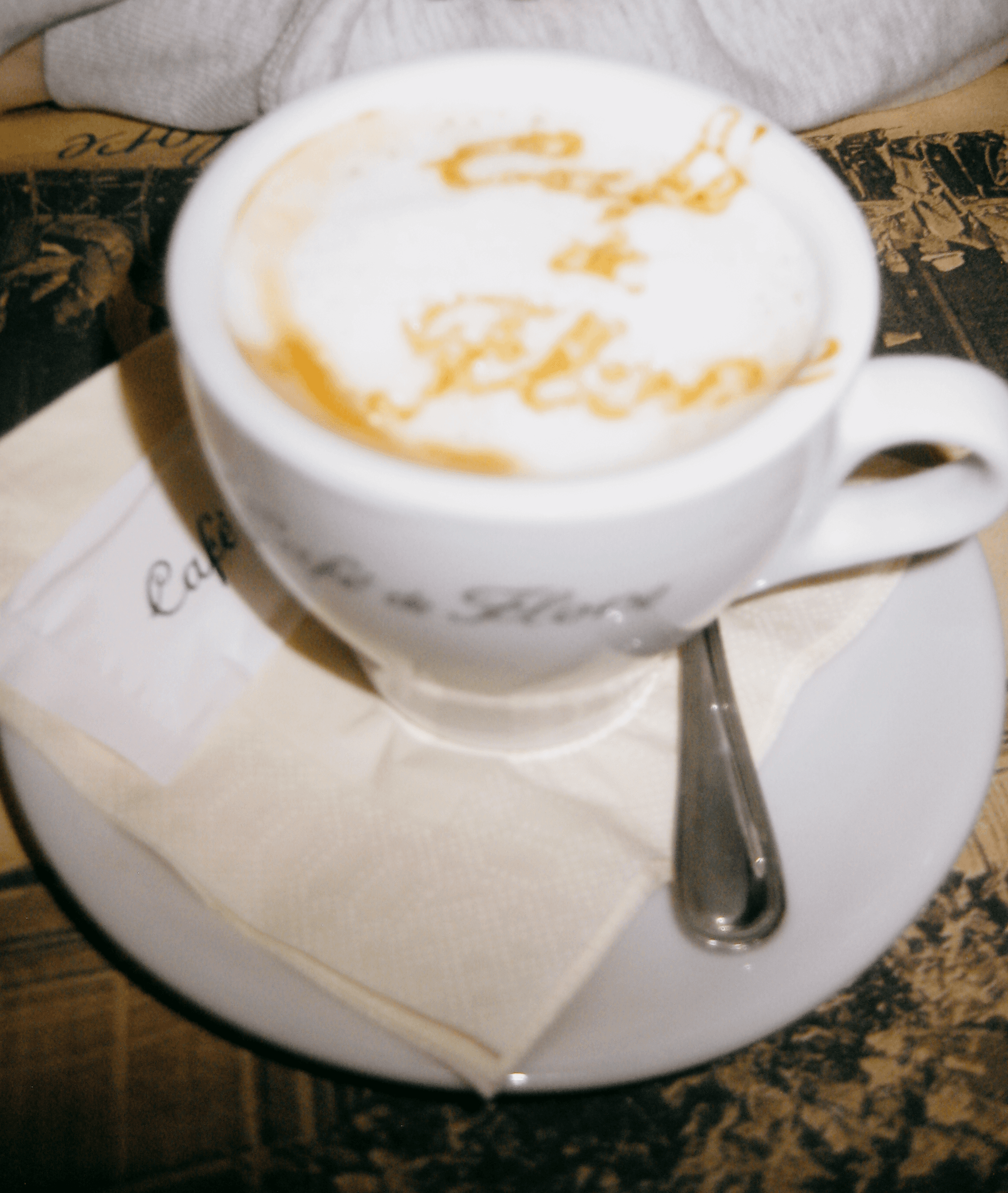 Morning capuccino at Cafe de Flore