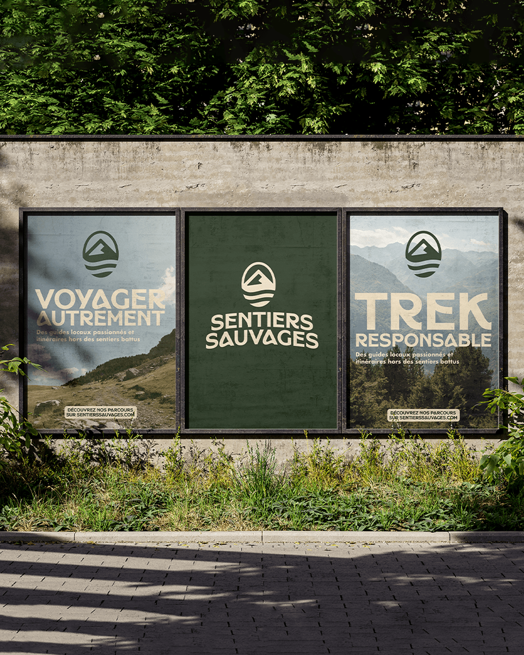 Bright lime drawstring fabric pouch on a matching green backdrop, printed with a bold white globe grid logo at its centre.