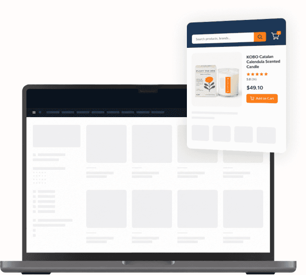 KOBO Candles Amazon storefront and sales dashboard