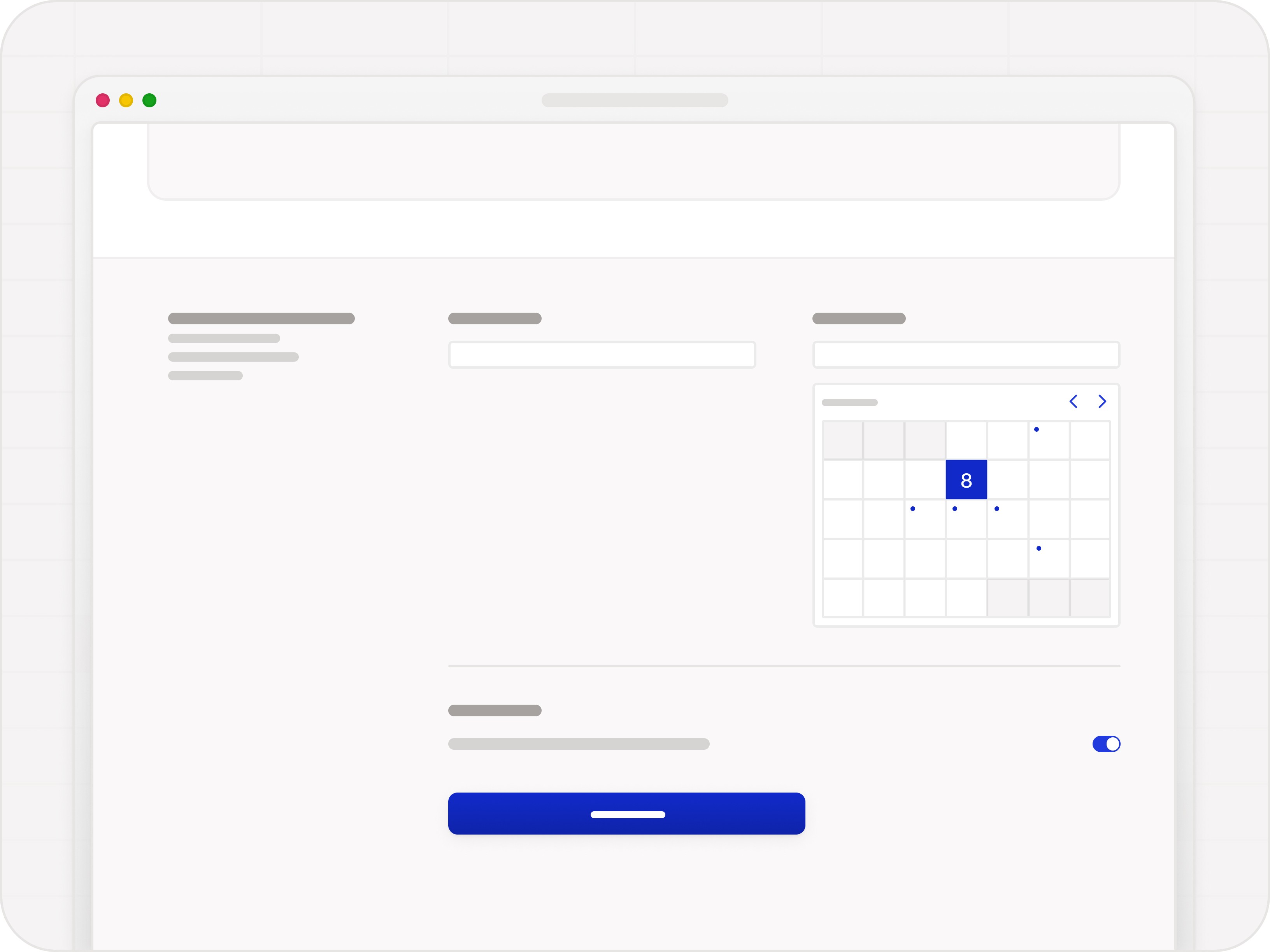 Booking form in your website