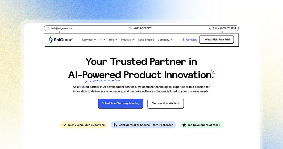 SolGuruz: Top-rated Custom Software Development Company