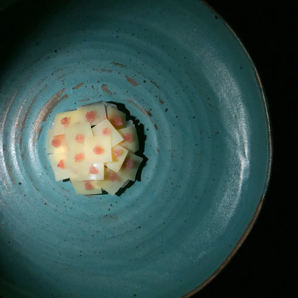 Cured Cobia, Bamboo Shoot, Red Spur Chili, Calamansi