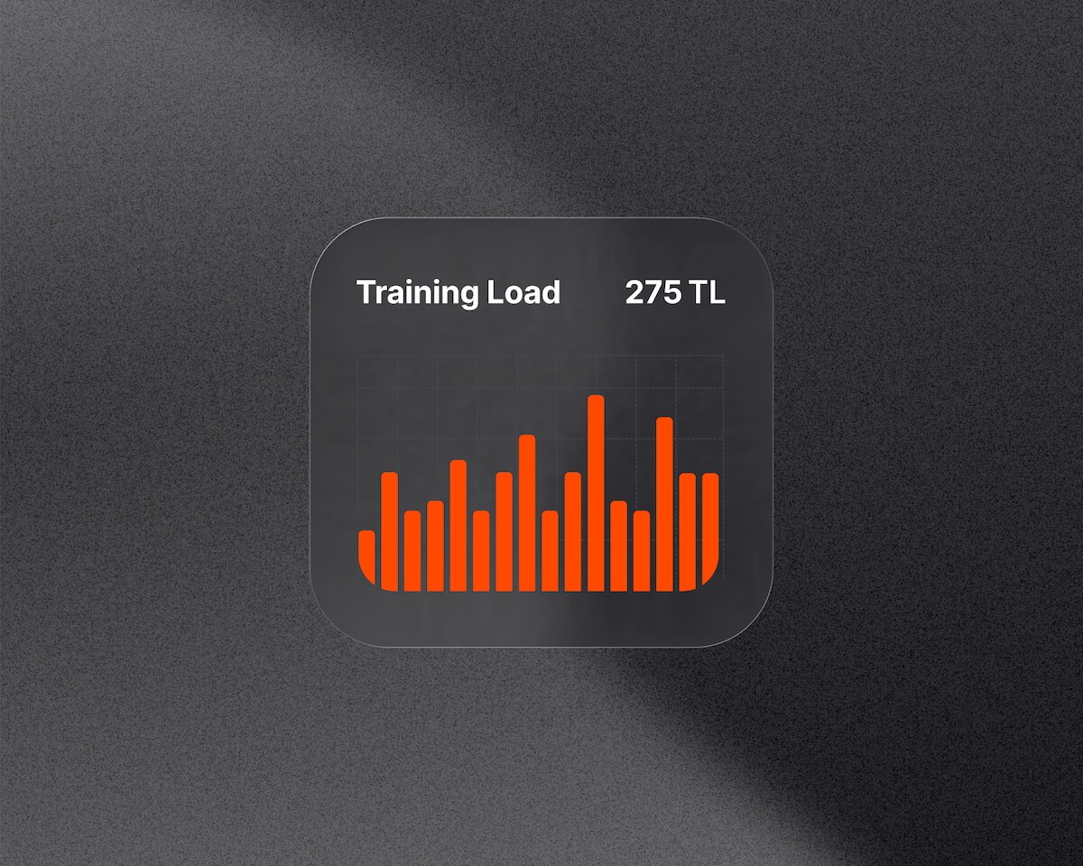 Screenshot of training load in the enduco app