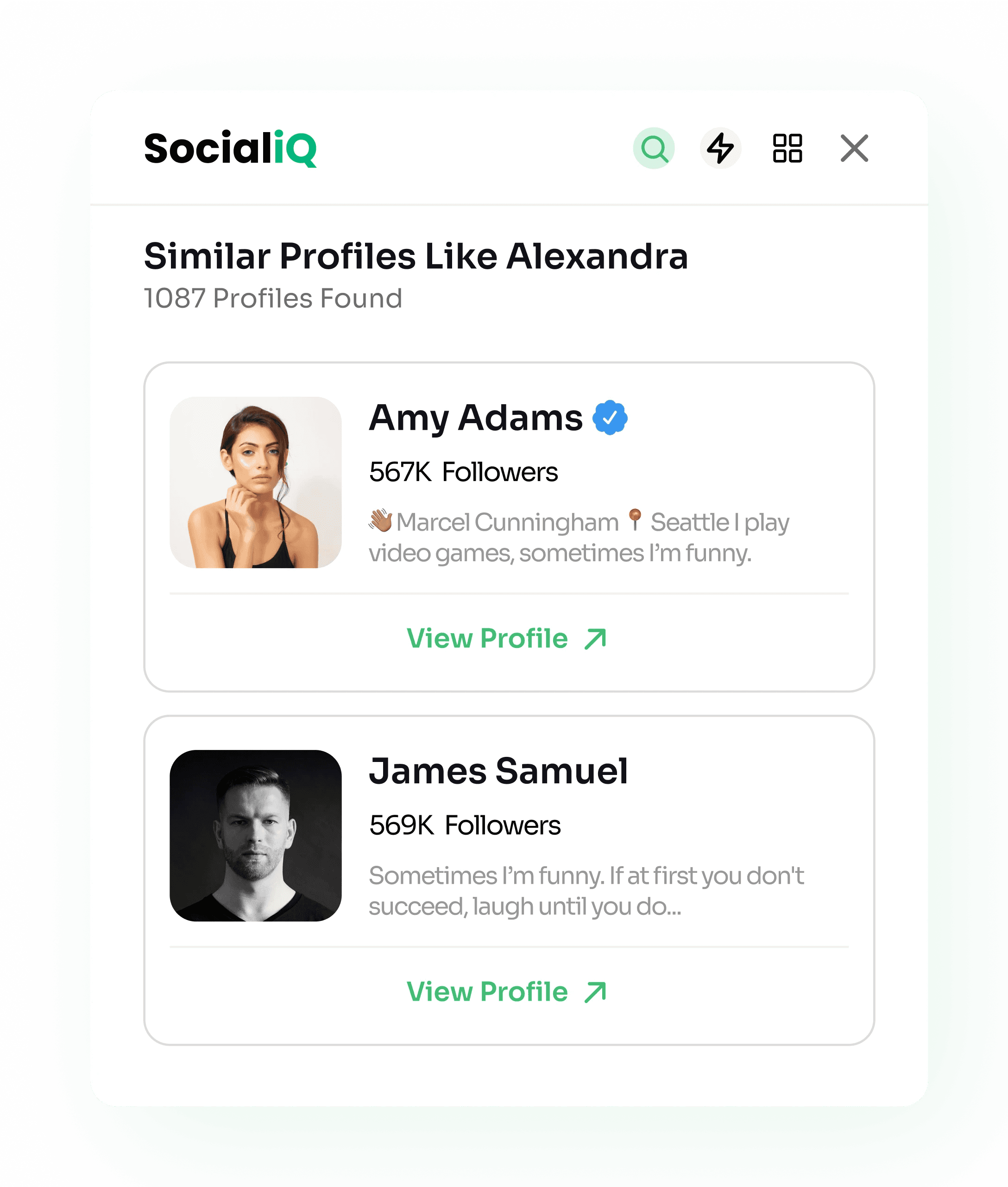 Screenshot of SocialiQ 2.0 