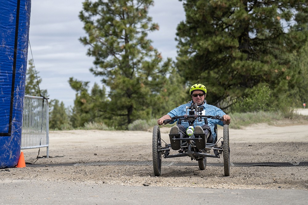 CAF Member Justin Bickel testing out his bike build