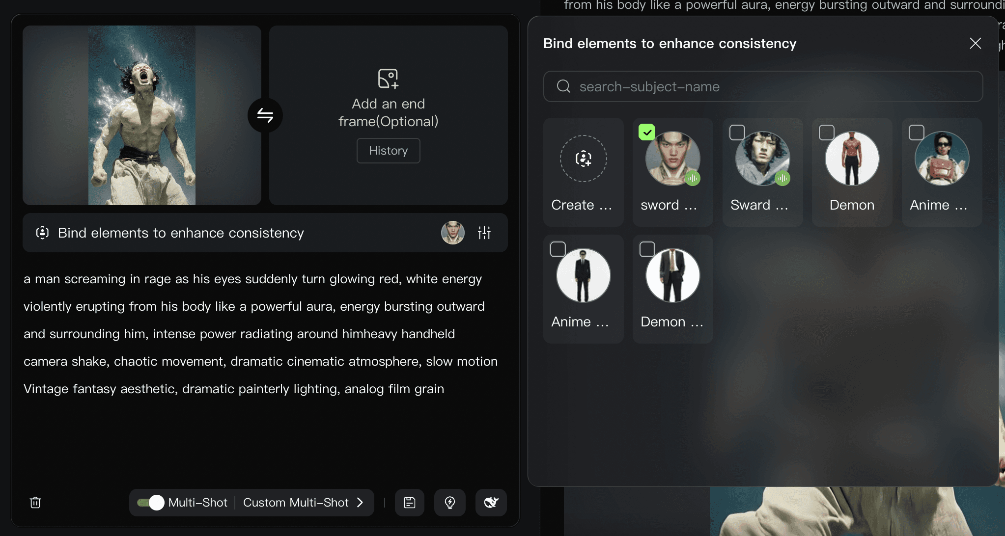 AI fantasy scene variations and character references