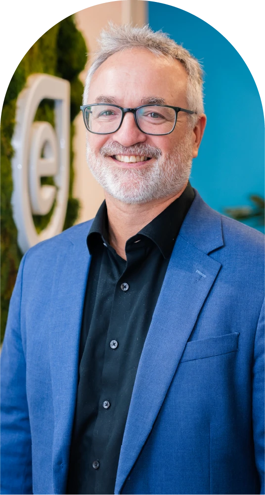 Professional executive headshot of the Executive Director of Éducaloi, Frédérick Roussel, in Montreal