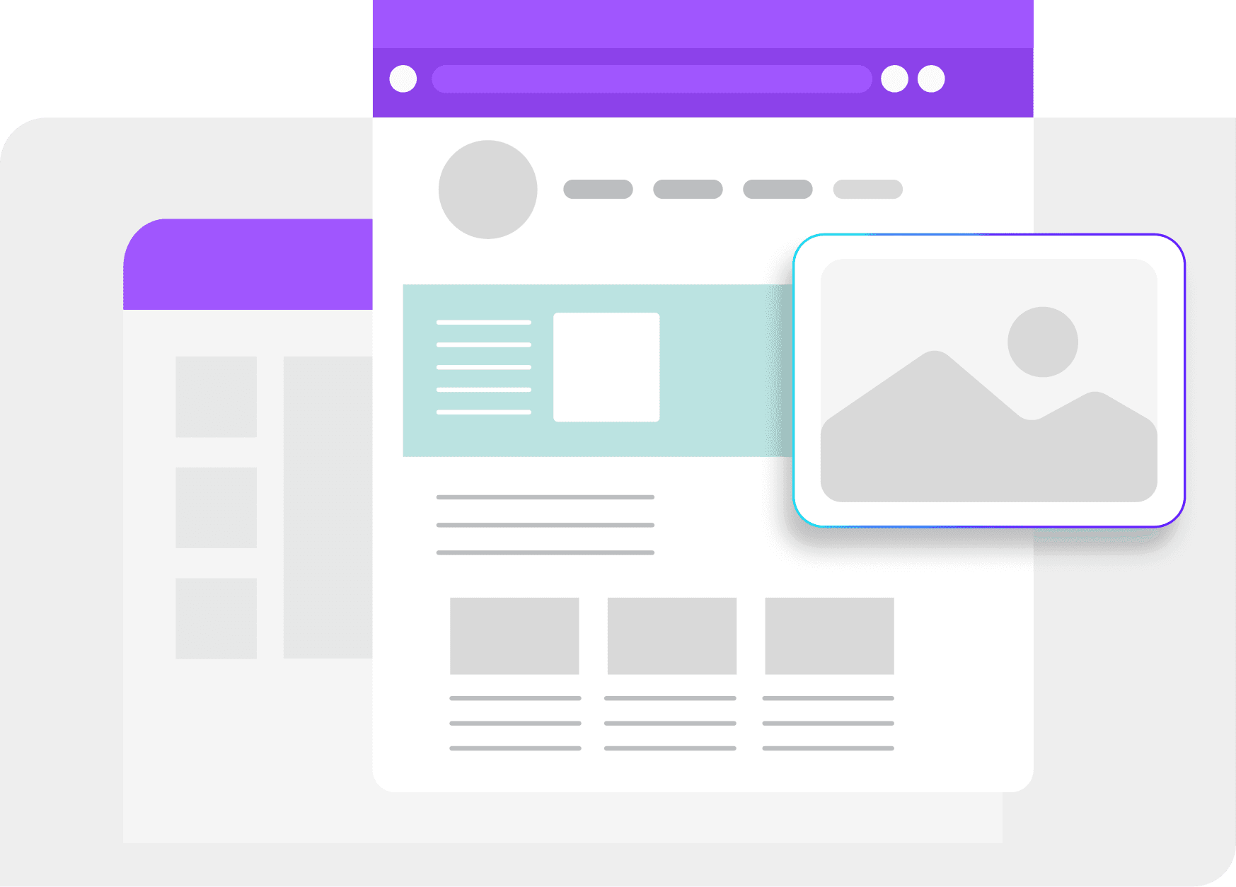 Design image along with tab