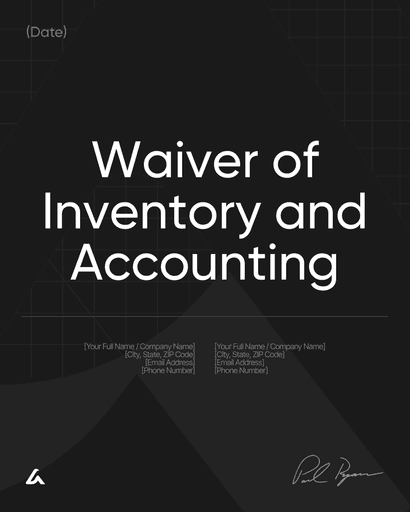 Waiver of Inventory and Accounting